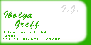 ibolya greff business card